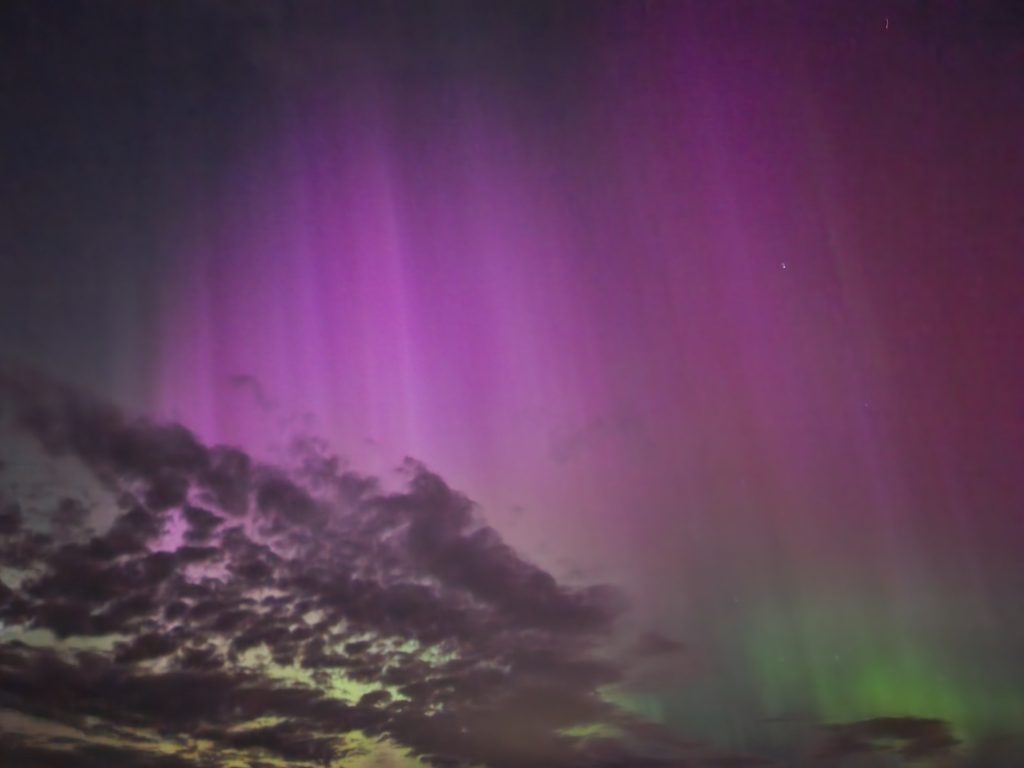 Northern Lights with clouds